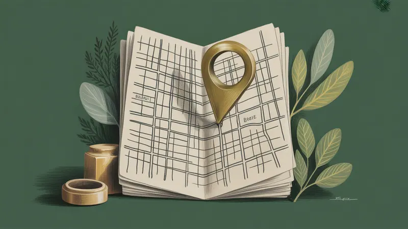 Stylized city map and botanical illustration for Baltimore.