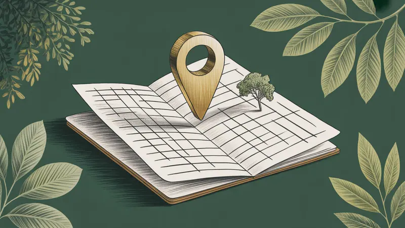 Stylized city map and botanical illustration for Boca Raton.