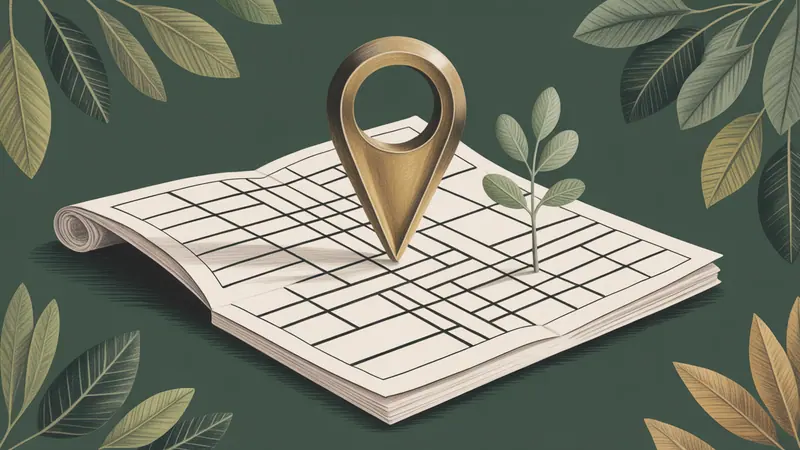 Stylized city map and botanical illustration for Bozeman.