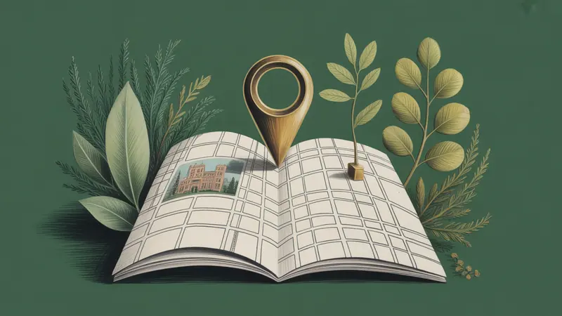 Stylized city map and botanical illustration for Clearwater.