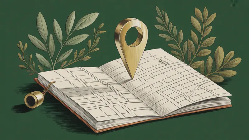 Stylized city map and botanical illustration for Columbus.