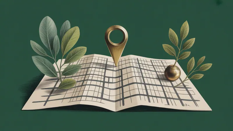 Stylized city map and botanical illustration for El Paso.