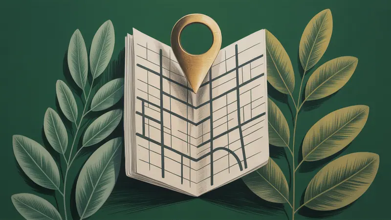 Stylized city map and botanical illustration for Grand Junction.