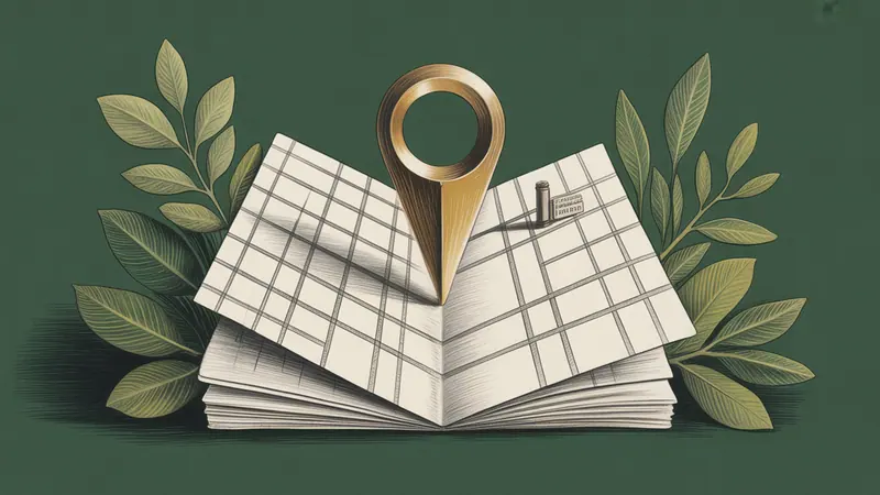 Stylized city map and botanical illustration for Grapevine.