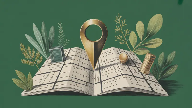 Stylized city map and botanical illustration for Indianapolis.