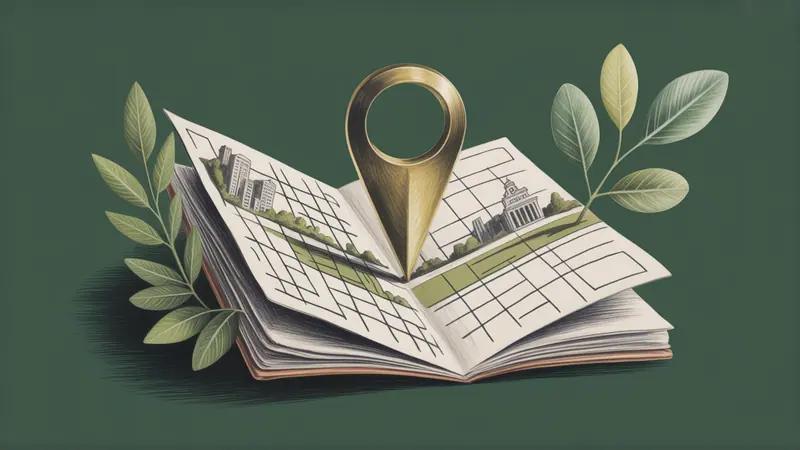 Stylized city map and botanical illustration for Jacksonville.