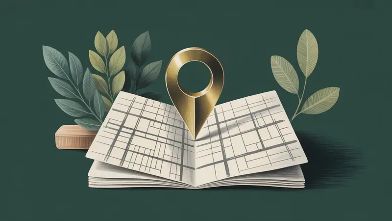 Stylized city map and botanical illustration for Lancaster.