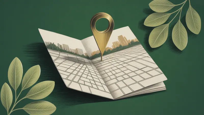 Stylized city map and botanical illustration for Las Vegas.