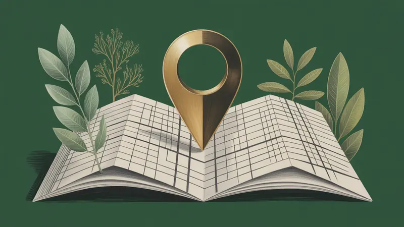 Stylized city map and botanical illustration for Louisville.