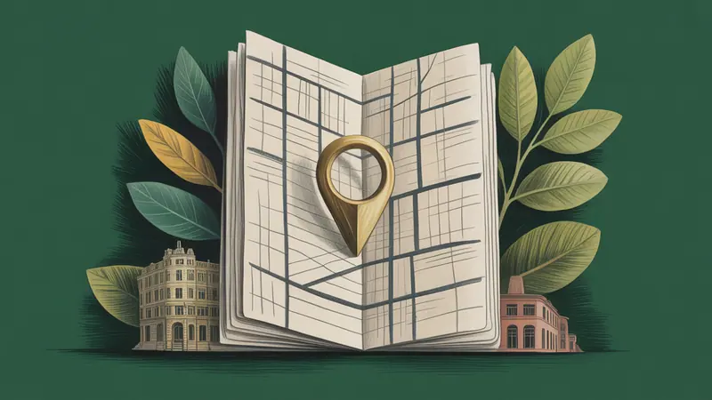 Stylized city map and botanical illustration for McAllen.