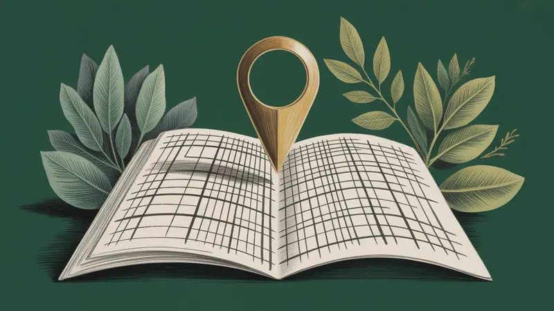 Stylized city map and botanical illustration for New York.