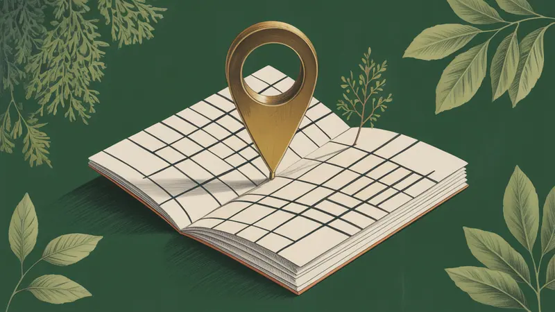 Stylized city map and botanical illustration for Oakland.