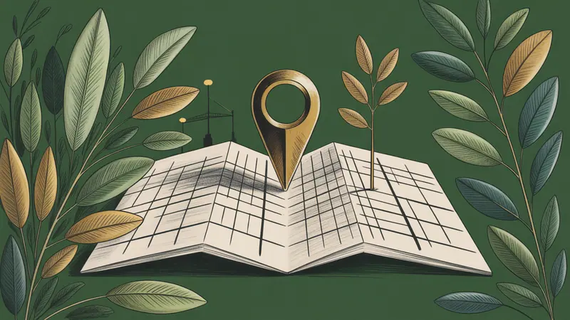 Stylized city map and botanical illustration for Orlando.