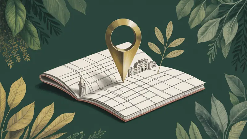 Stylized city map and botanical illustration for Phoenix.