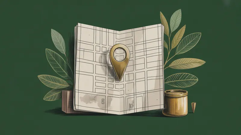 Stylized city map and botanical illustration for Sacramento.