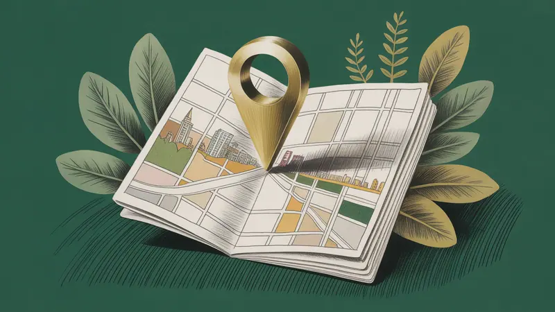 Stylized city map and botanical illustration for Salt Lake City.