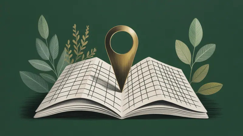 Stylized city map and botanical illustration for Seattle.