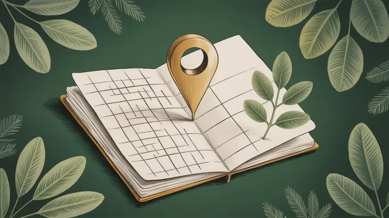 Stylized city map and botanical illustration for St. Cloud.