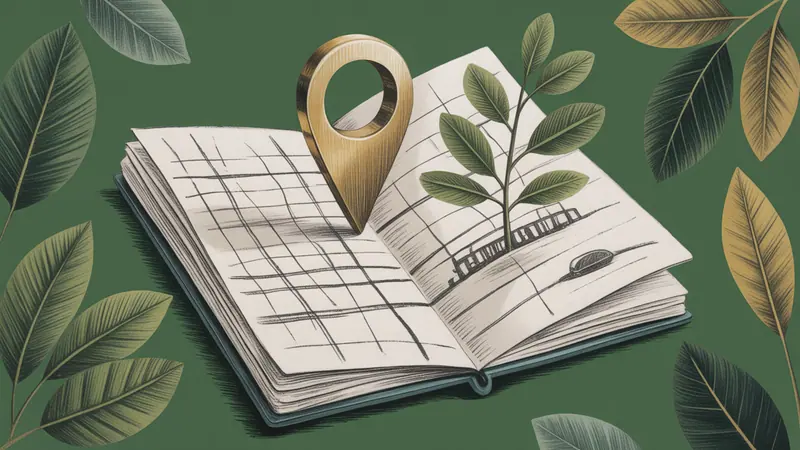 Stylized city map and botanical illustration for St. Petersburg.