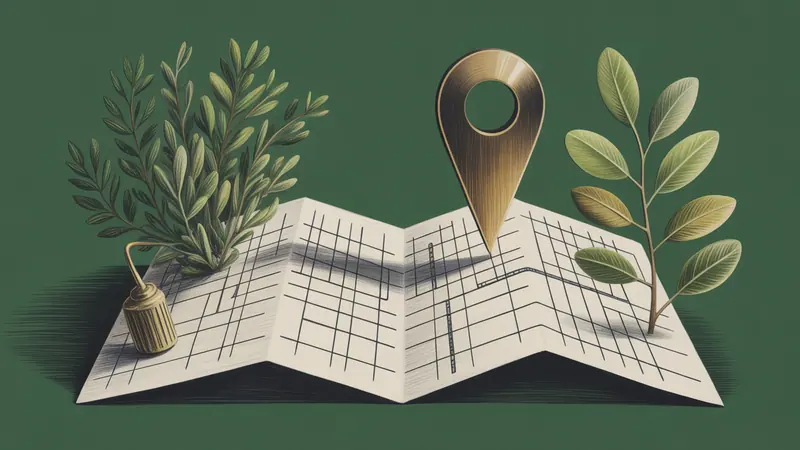 Stylized city map and botanical illustration for Tucson.
