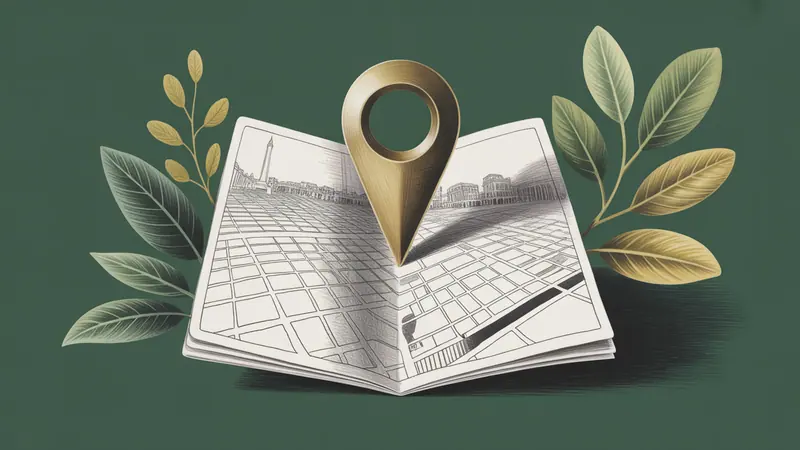 Stylized city map and botanical illustration for Washington DC.