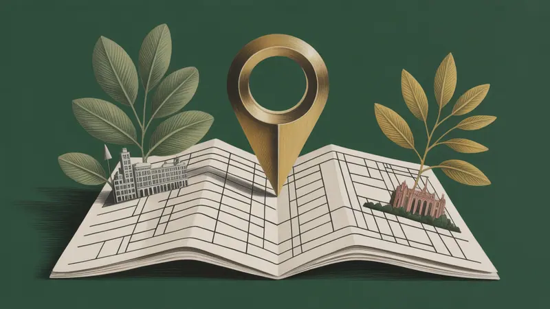 Stylized city map and botanical illustration for Wentzville.